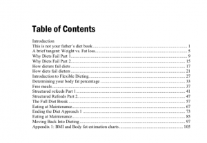 Guide to Flexible Dieting by Lyle McDonald Table of Contents