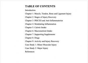 Optimal Nutrition for Injury Recovery by Lyle McDonald Table of Contents