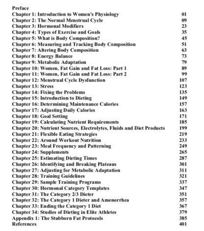 The Women's Book Volume 1 by Lyle McDonald Table of Contents