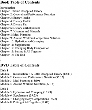 Applied Nutrition for Mixed Sports by Lyle McDonald Table of Contents