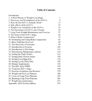 The GLP-1 Solution Table of Contents